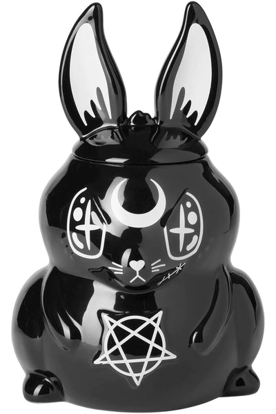 Evil Bunny Cookie Jar-Black
