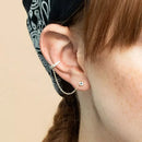 Earring: Sterling Silver Chain Conch Hoop