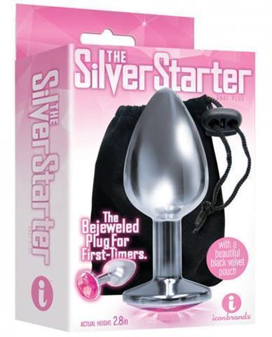 Silver Starter Plug-Pink Jewel