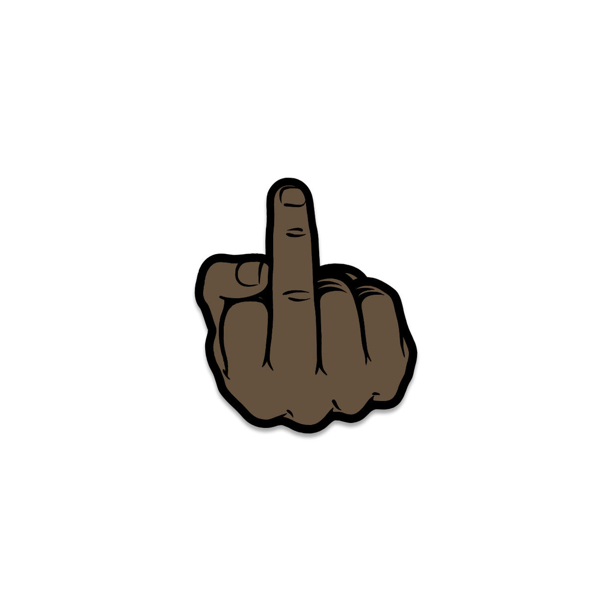 Pin: Middle Finger - Brown