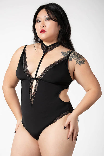 Lorelei Bodysuit-Black 4XL