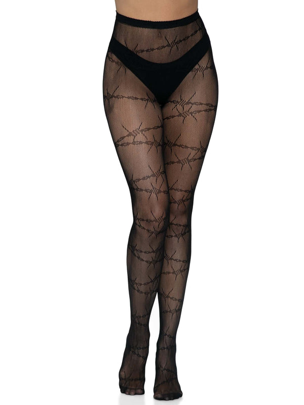 Barbed Wire Fishnet Tights- One Size – Adult Source