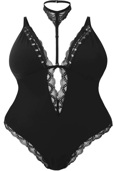 Lorelei Bodysuit-Black 4XL