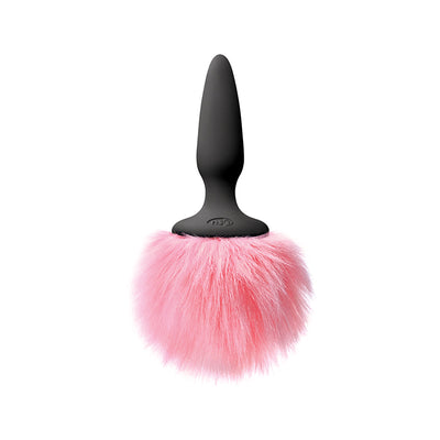 Bunny Tails-Mini Black-Pink Fur