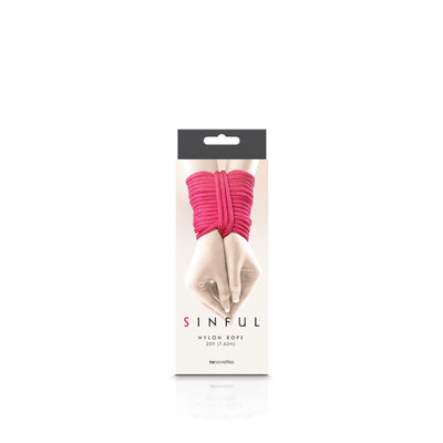 Sinful Nylon Rope 25ft-Pink