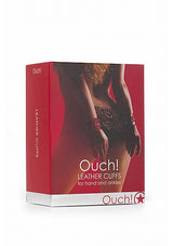 Ouch Leather Cuffs-Red