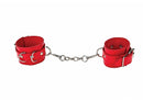 Ouch Leather Cuffs-Red