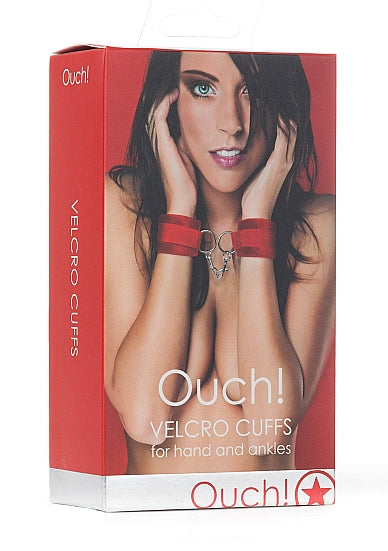 Ouch Velcro Cuffs-Red