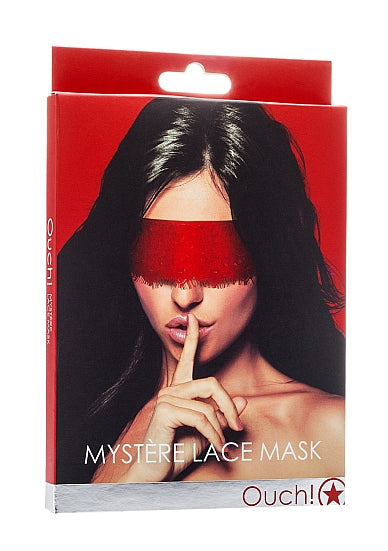 Ouch Mystere Lace Mask-Red