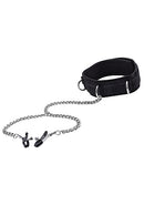 Ouch Velcro Collar-Black & nipple clamps