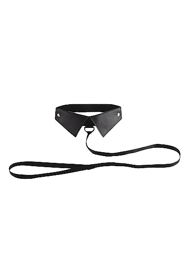 Ouch Classic Collar-Black with Leash
