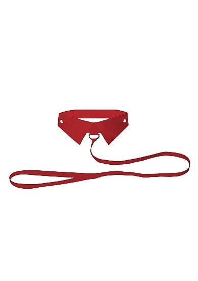 Ouch Classic Collar-Red with Leash