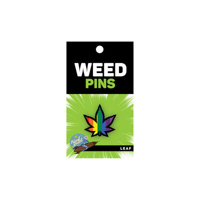 Pin: Rainbow Marijuana Leaf