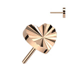 Labret: Titanium Rose Gold Heart
