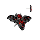 Labret: Titanium Black Bat Red CZ