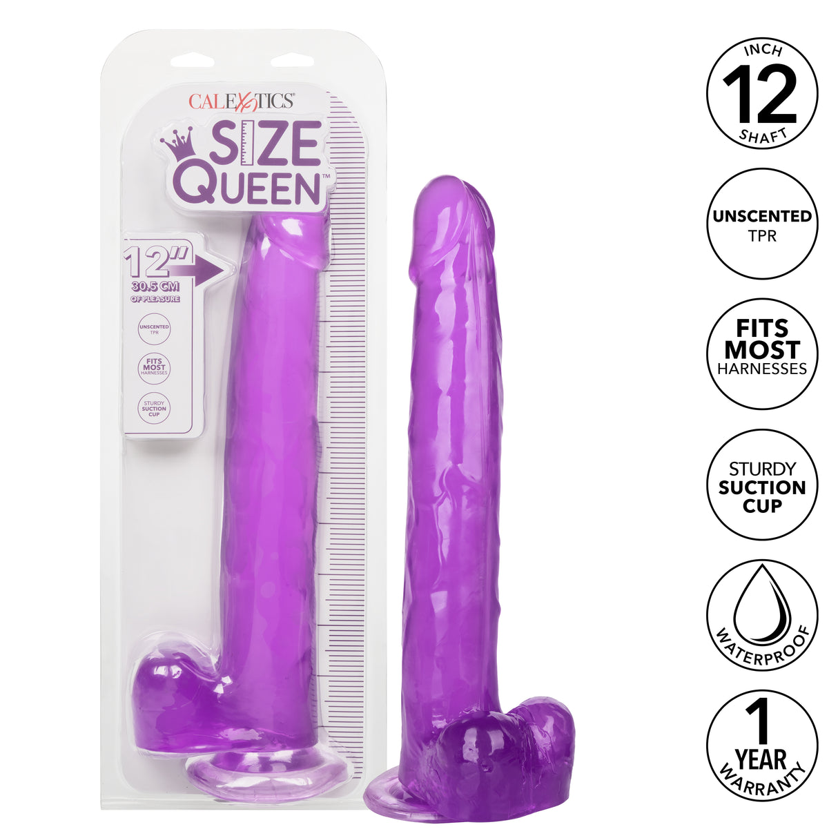 Size Queen Dong - Purple 12"