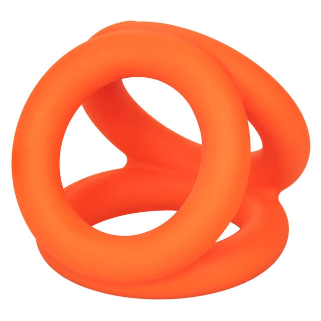 Alpha Liquid Silicone Tri Ring - Orange