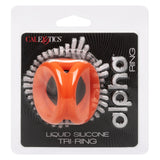 Alpha Liquid Silicone Tri Ring - Orange