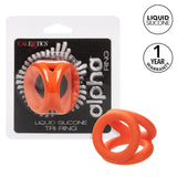 Alpha Liquid Silicone Tri Ring - Orange