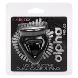 Alpha Liquid Silicone Dual Ring-Black