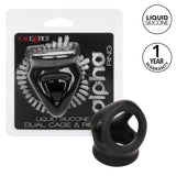 Alpha Liquid Silicone Dual Ring-Black