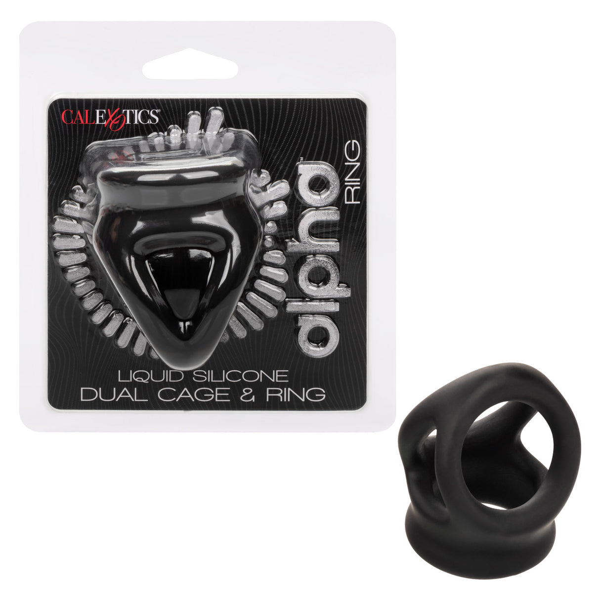 Alpha Liquid Silicone Dual Ring-Black