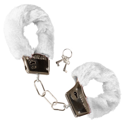 Playful Furry Cuffs-White