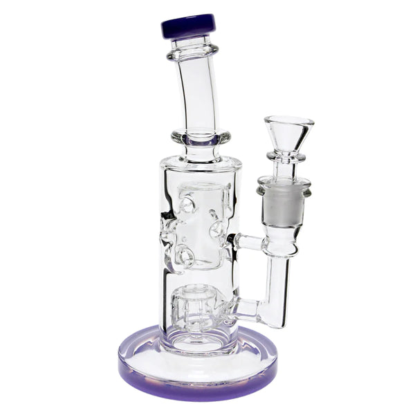 Bong: Straight Rig 8" -Black/Clear
