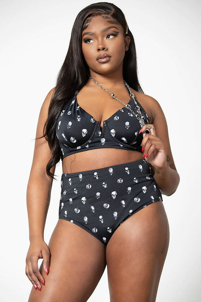 Swim: Skulls 2PC Black-XXL