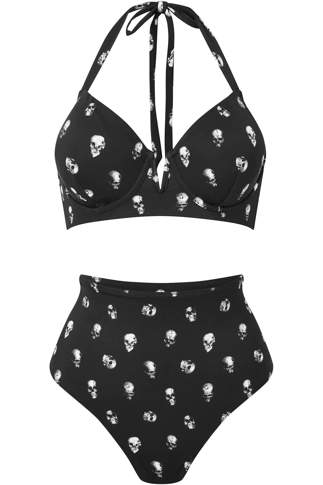 Swim: Skulls 2PC Black-XXL