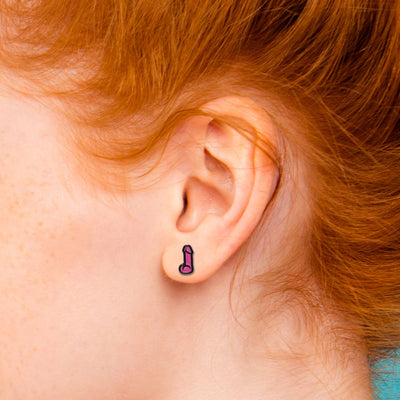 Earrings: Dildo-Pink