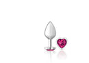 Cheeky Charms-Silver Heart Pink Large