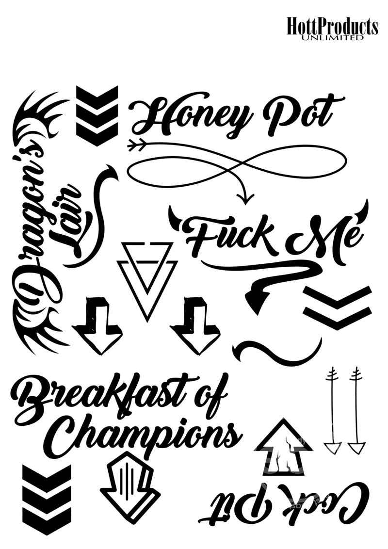 Erotic Tattoos - Assorted