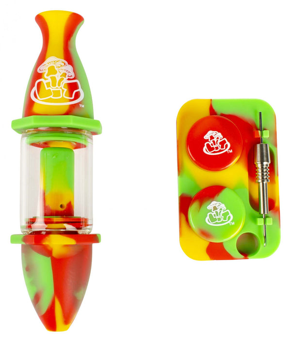 Bong: Lit Silicone Concentrate Collector-Orange