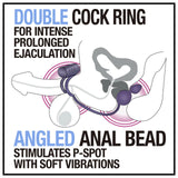 Anal Adventures Platinum Plug with Cockring-Black