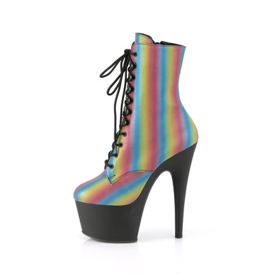 7" Reflective Ankle Boot Rainbow Size 6