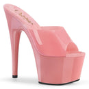 7" Heel Platform Slide Baby Pink Size 6