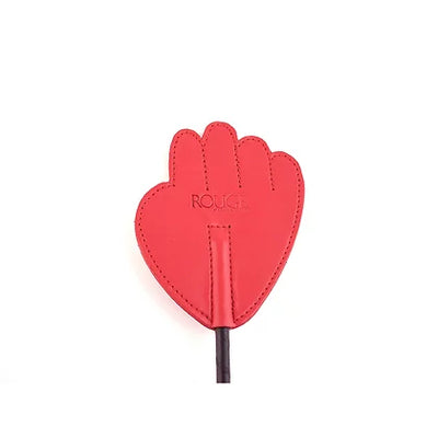 Rouge Leather Hand Riding Crop- Red