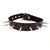 Rouge Leather Spiked Collar-Black