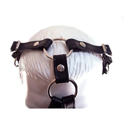 Rouge Leather Chin Gag-Black