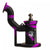 Bong: LIT Silicone 6" Concentrate Bubbler- Purple/Black