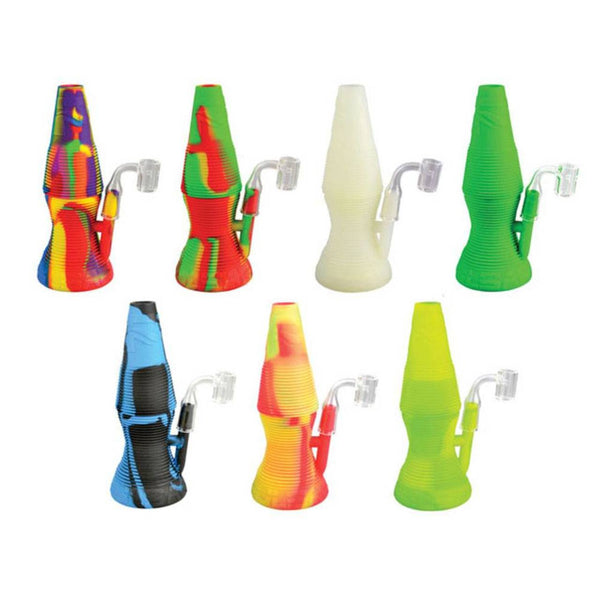Bong: RIP 8" Silicone Lava Flow Oil Rig- Assorted Colours