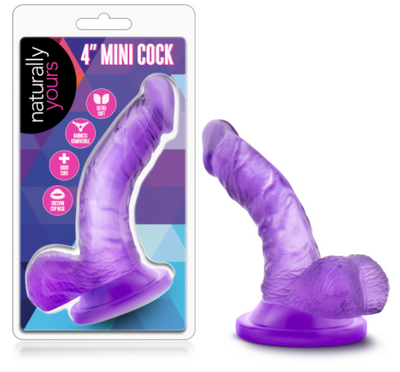 Naturally Yours 4" Mini Cock-Purple