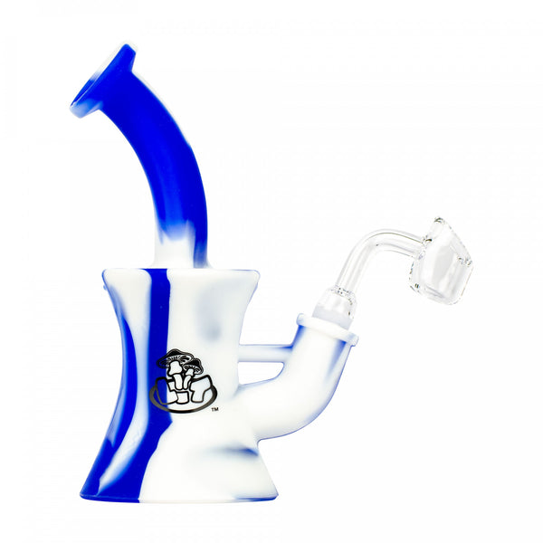 Bong: LIT Silicone with Banger-White/Blue