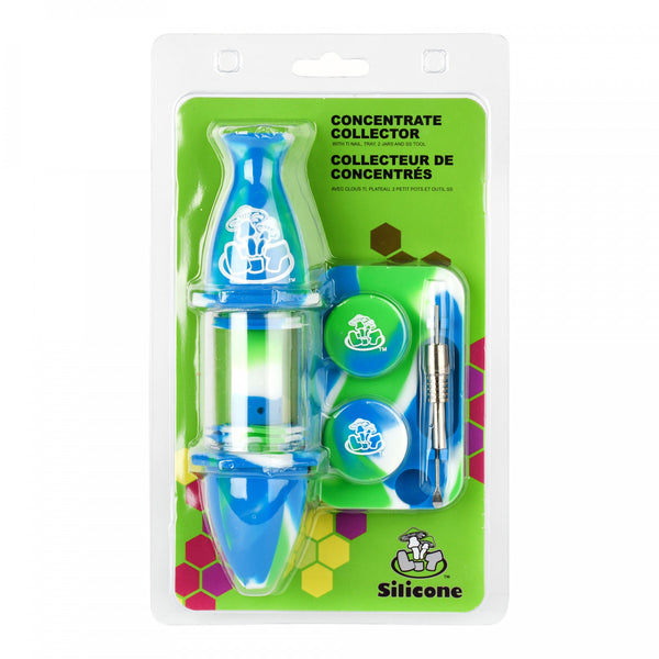 Pipe: Lit Silicone Concentrates Collector Blue Green
