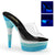 6" Platform Slide Neon UV Reactive Size 5- Blue
