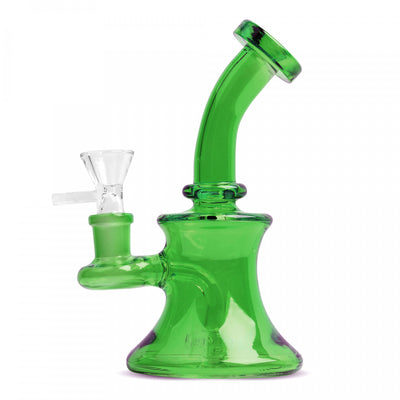 Bong: 5" Day Glow with UFO-Green