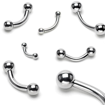 Earring: Surgical Steel Curved Barbell