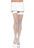 Joy Fishnet Thigh High Stockings- One Size White
