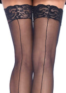 Nuna Thigh High Plus Size Stockings- Black